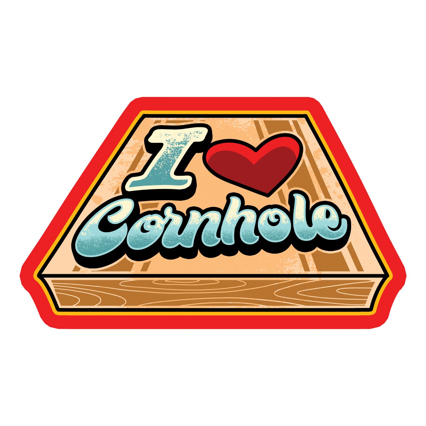 I Love Cornhole Sticker